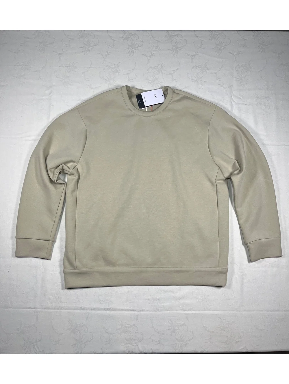 Nike 24.7 Perfect Stretch Fleece Sweatshirt Beige Size Large Impossibly Soft